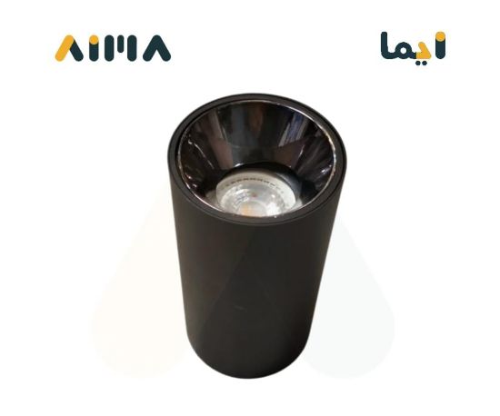 صورة سلندر المنيوم متحرك مانع توهج مفرد اسود